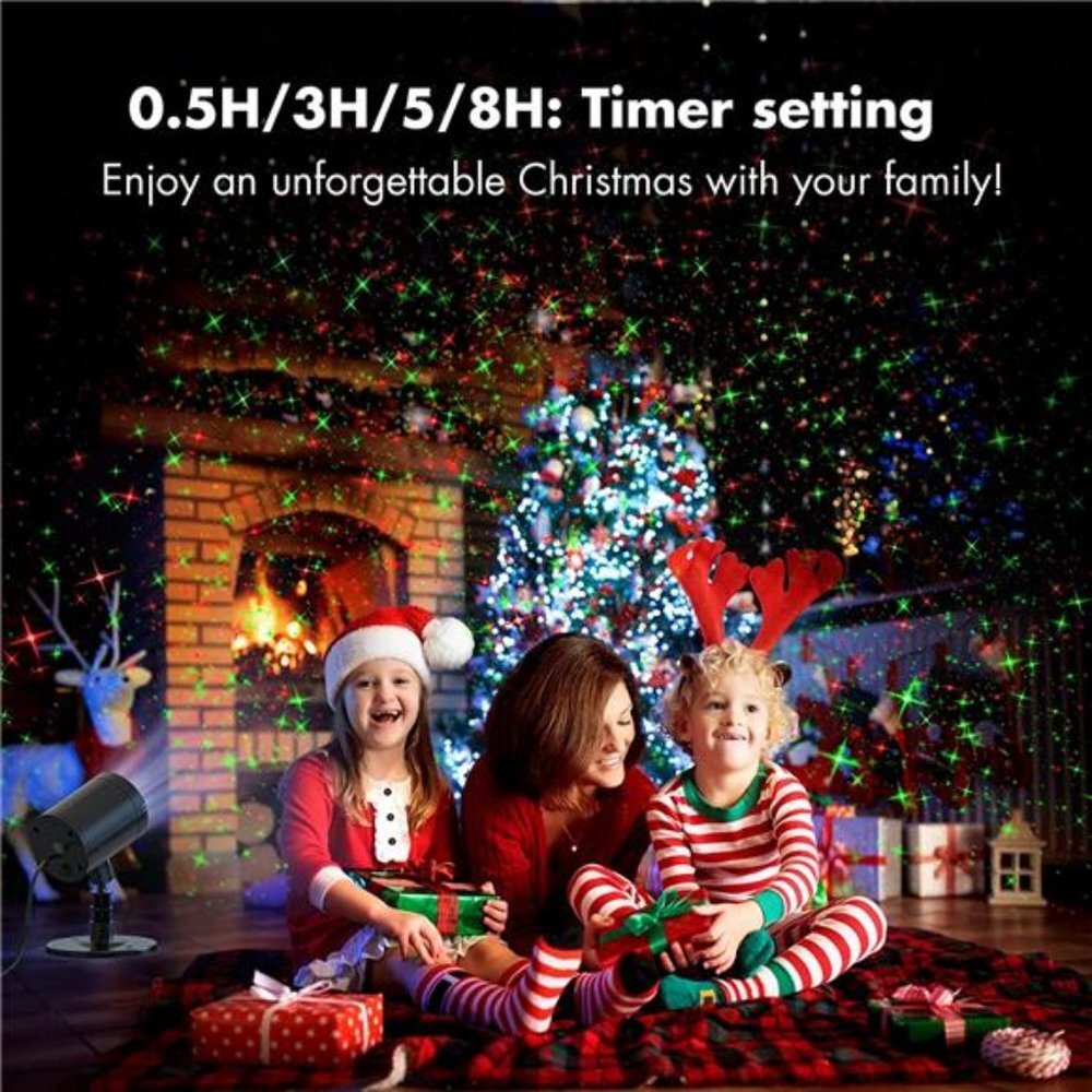 Christmas Projector Lights Outdoor Decor, Waterproof Christmas Light